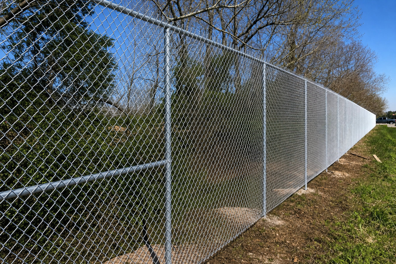 Chain link fence installation