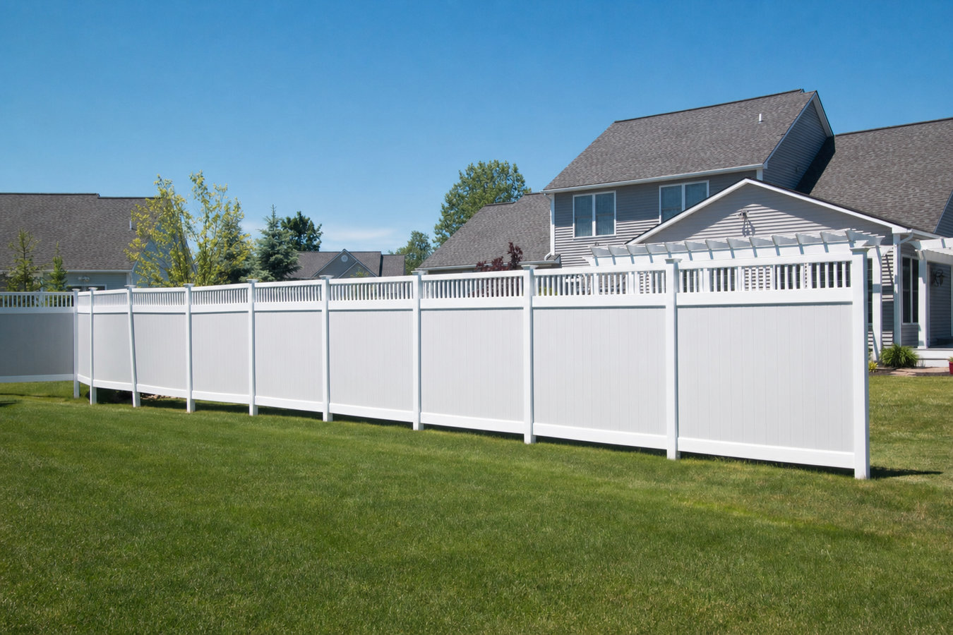 Vinyl fence installation