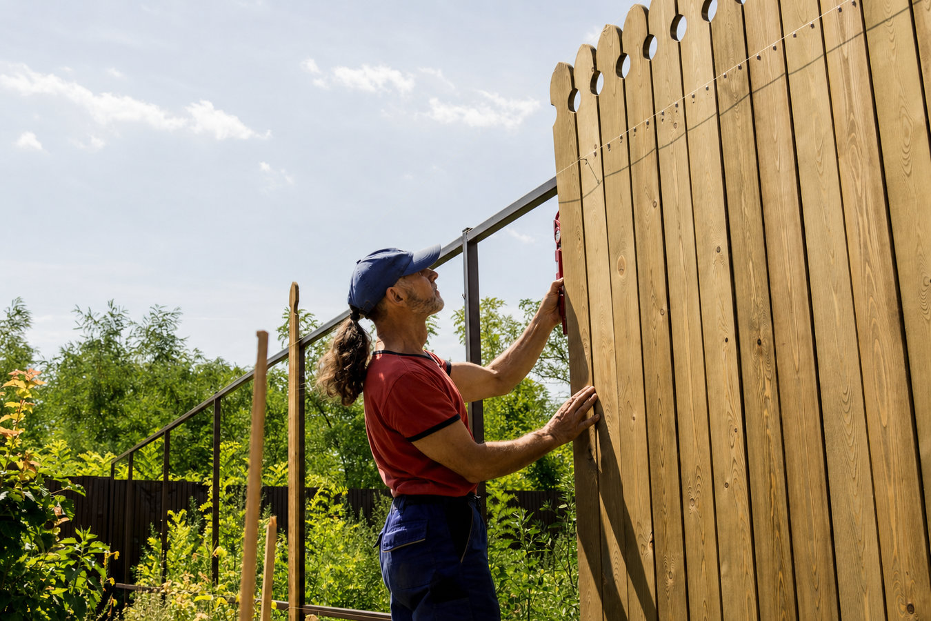 Wood fence installation in Merced, CA